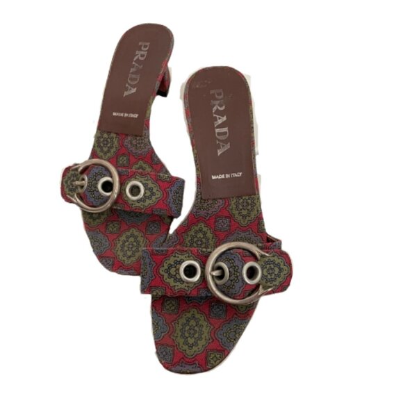 Prada Buckle Strap Slides - Picture 1 of 2